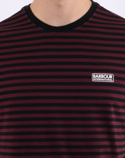 Barbour International Stripe Tee Red