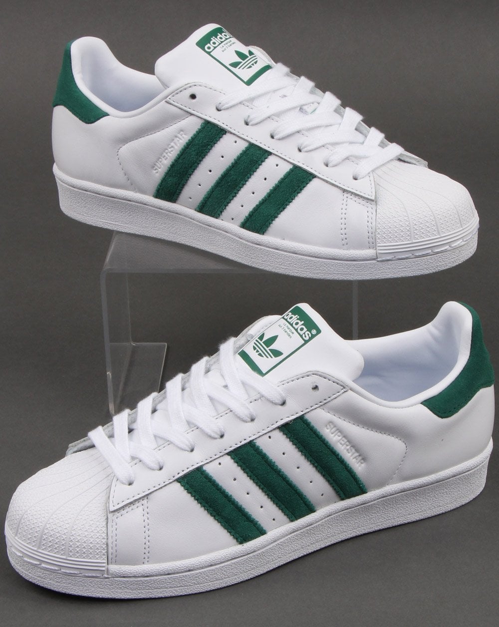Adidas Superstar Trainers White/Green