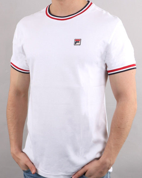 Fila Vintage Multi Ringer T Shirt White