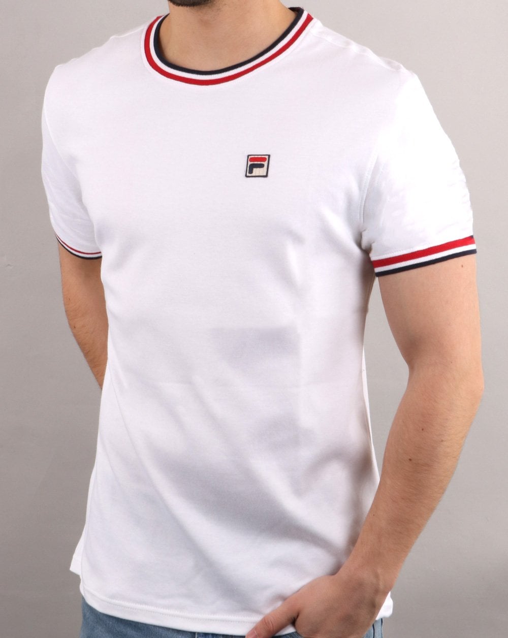 Fila Vintage Multi Ringer T Shirt White