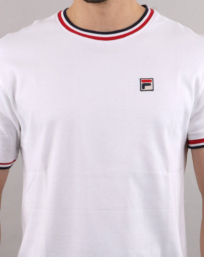 Fila Vintage Multi Ringer T Shirt White