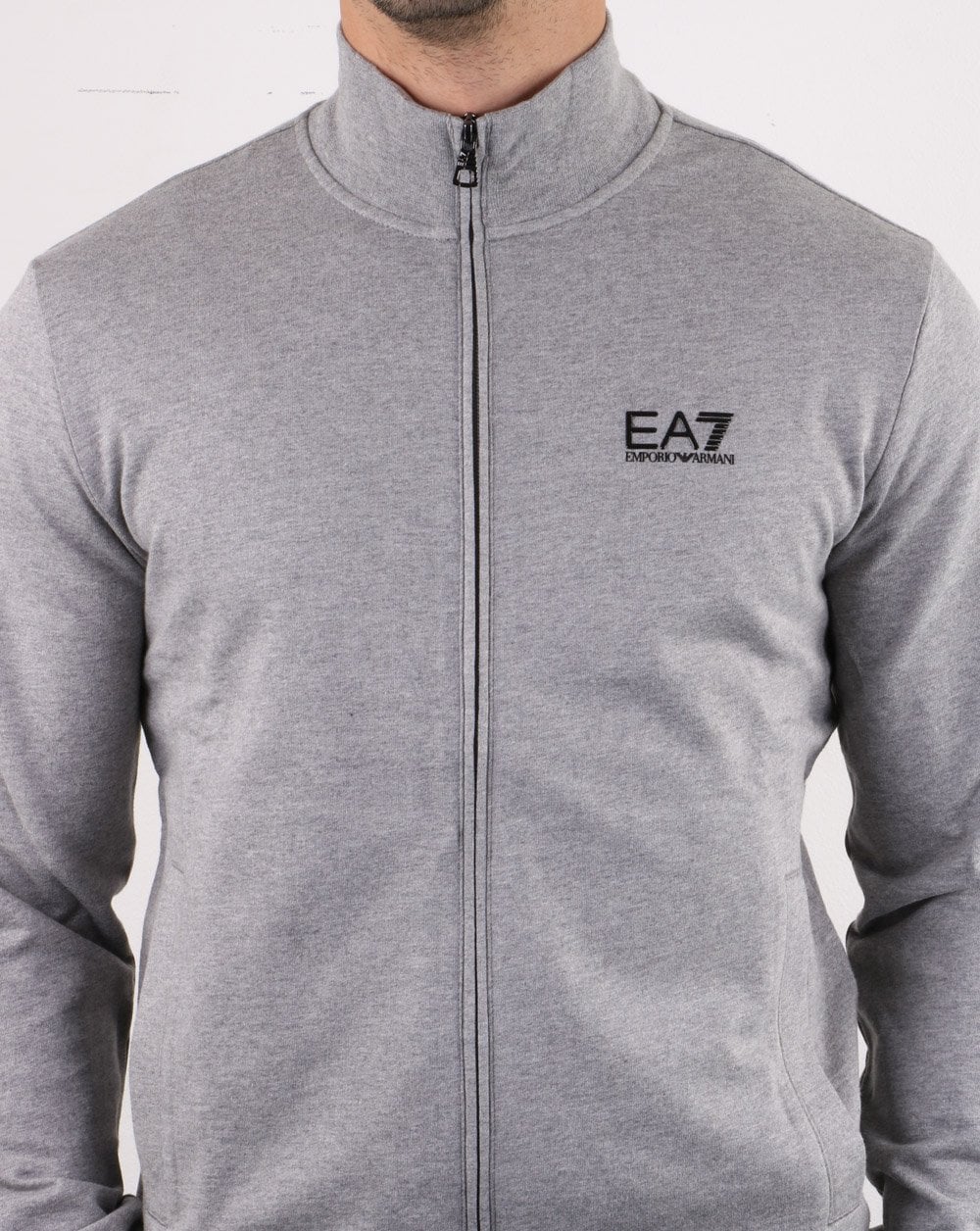 Emporio Armani EA7 Track Top Medium Grey Melange