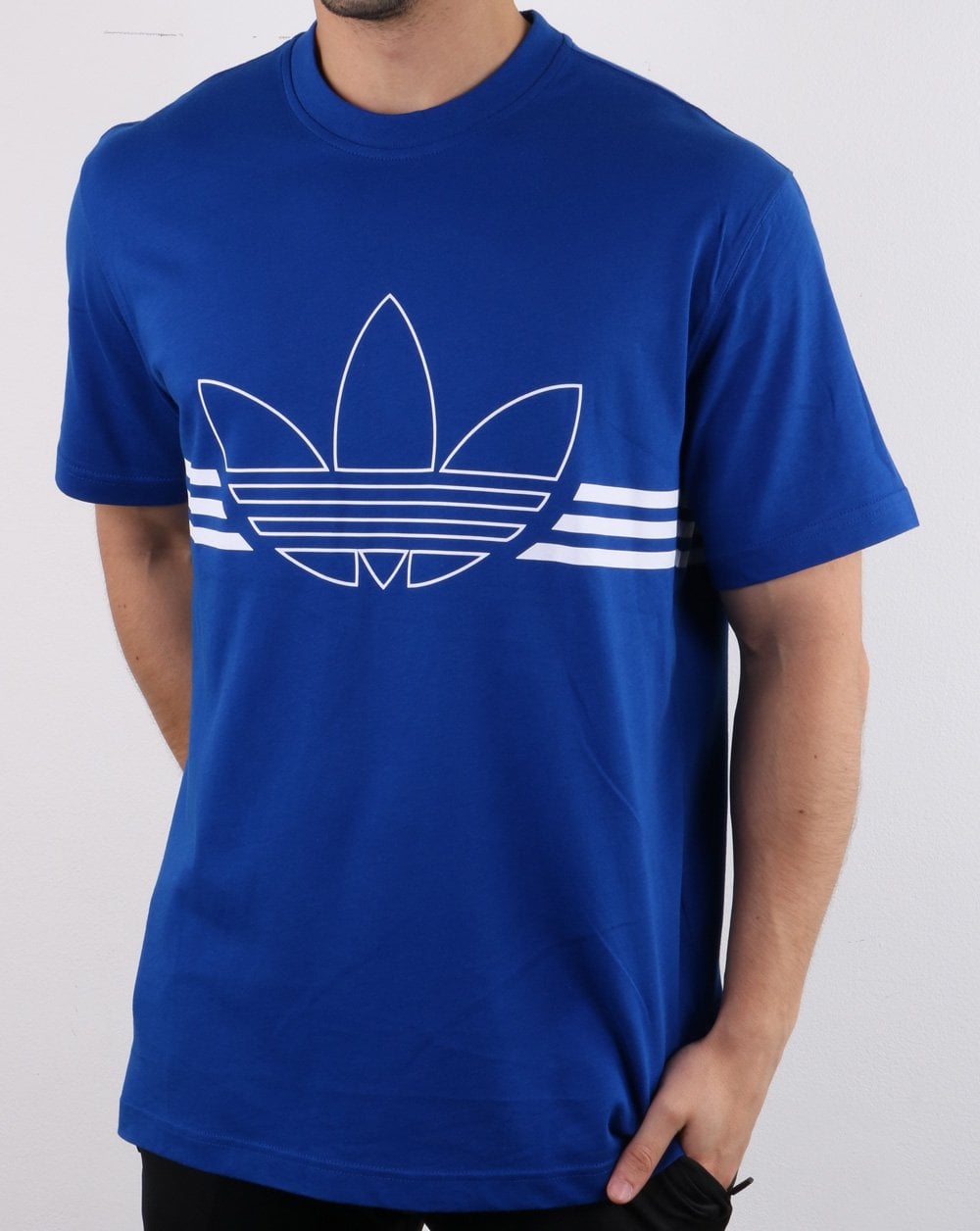 Adidas Originals Outline Trefoil T Shirt Collegiate Royal