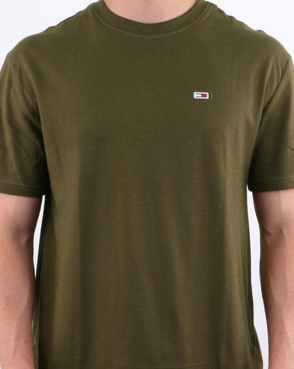 Tommy Hilfiger Contrast Neck Washed Tee Olive Night