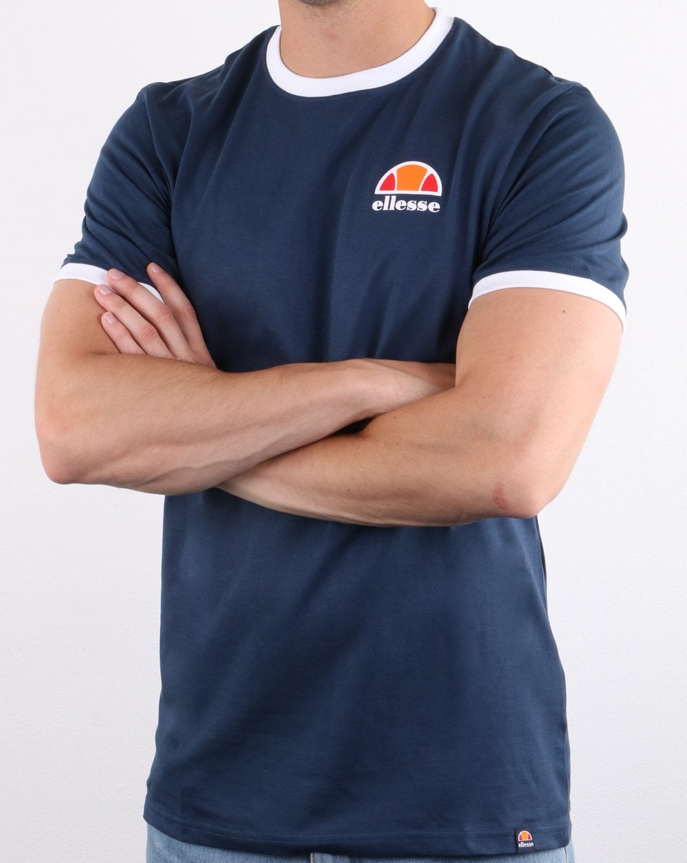 Ellesse Cubist T Shirt Navy/white