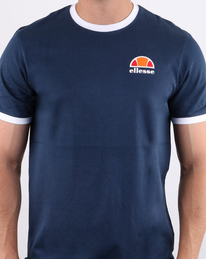 Ellesse Cubist T Shirt Navy/white