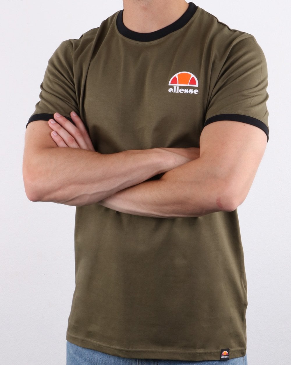 Ellesse Ringer T Shirt Khaki