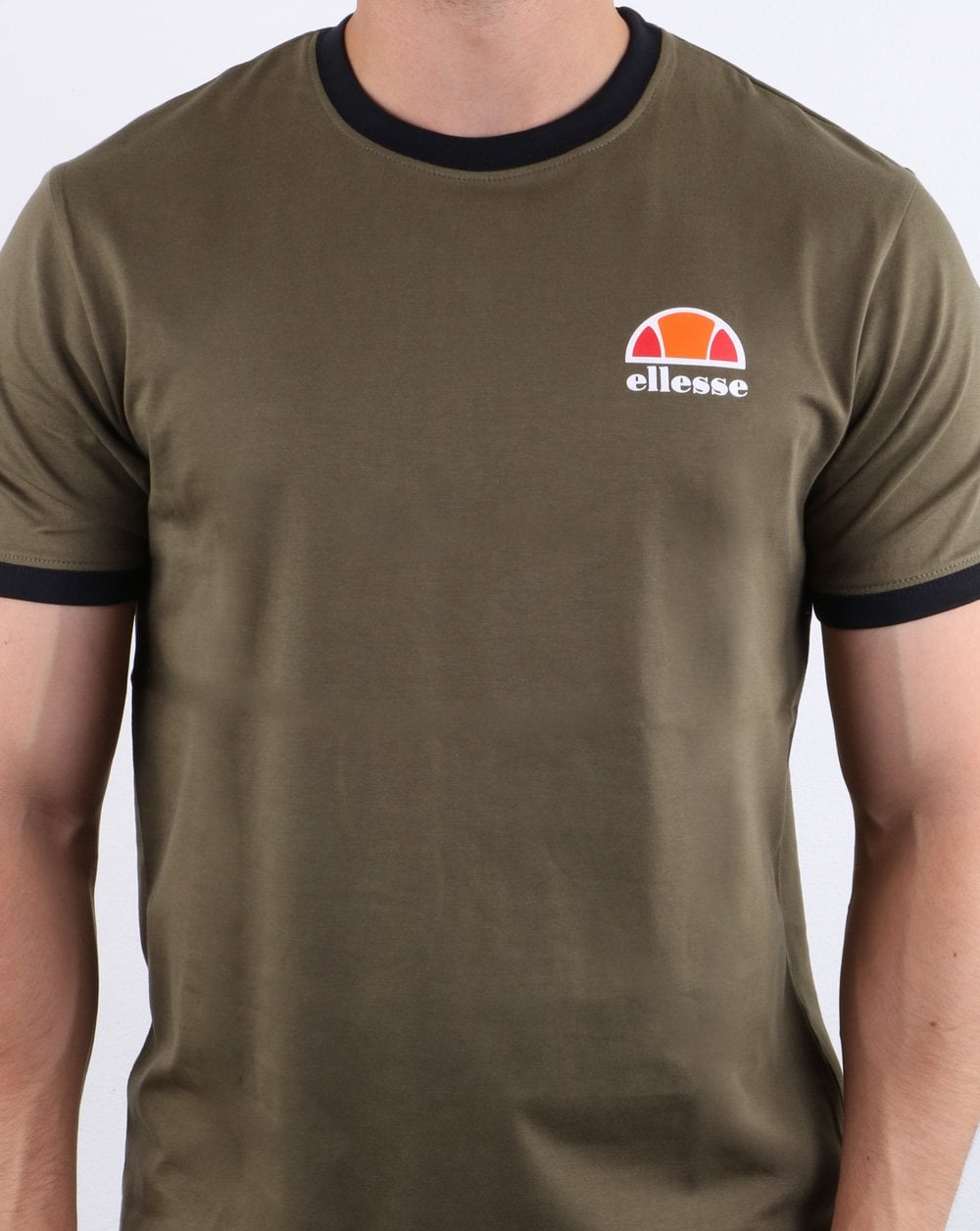 Ellesse Ringer T Shirt Khaki