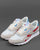 Reebok Classic Nylon Trainers Chalk/Scarlet/Cyan