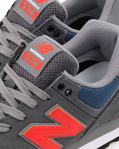 New Balance 574 Trainers Grey/Orange