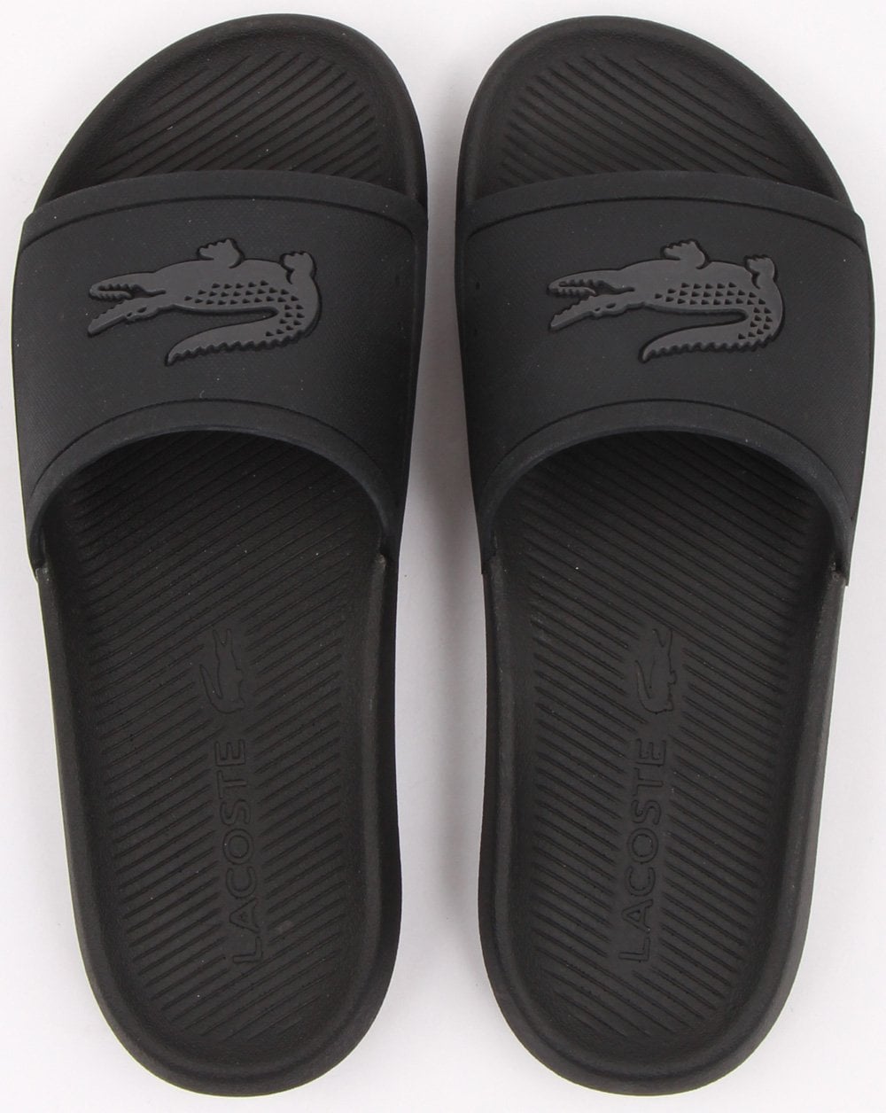 Lacoste Footwear Croco Slide Black/Dark Grey