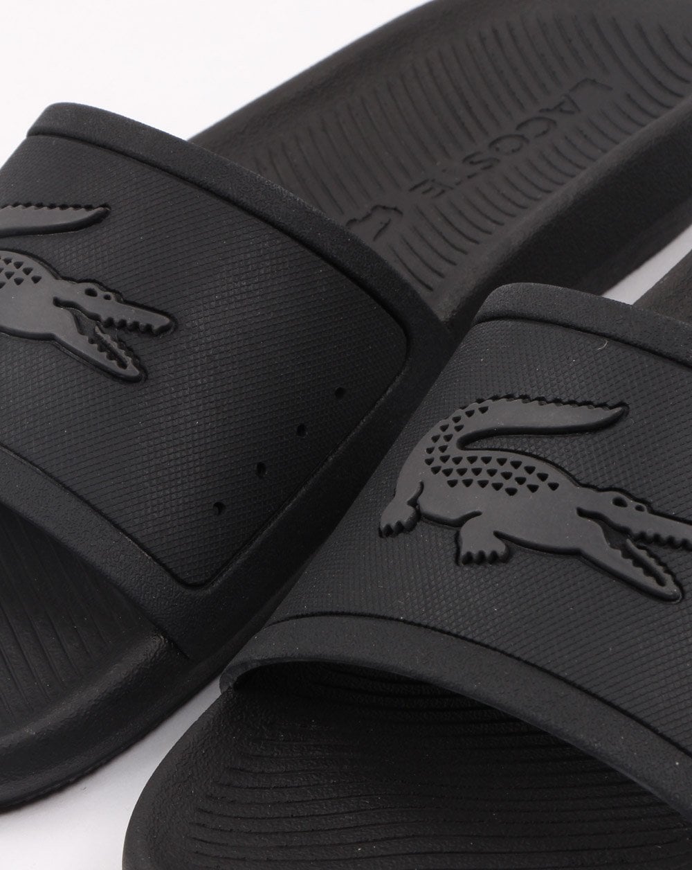 Lacoste Footwear Croco Slide Black/Dark Grey