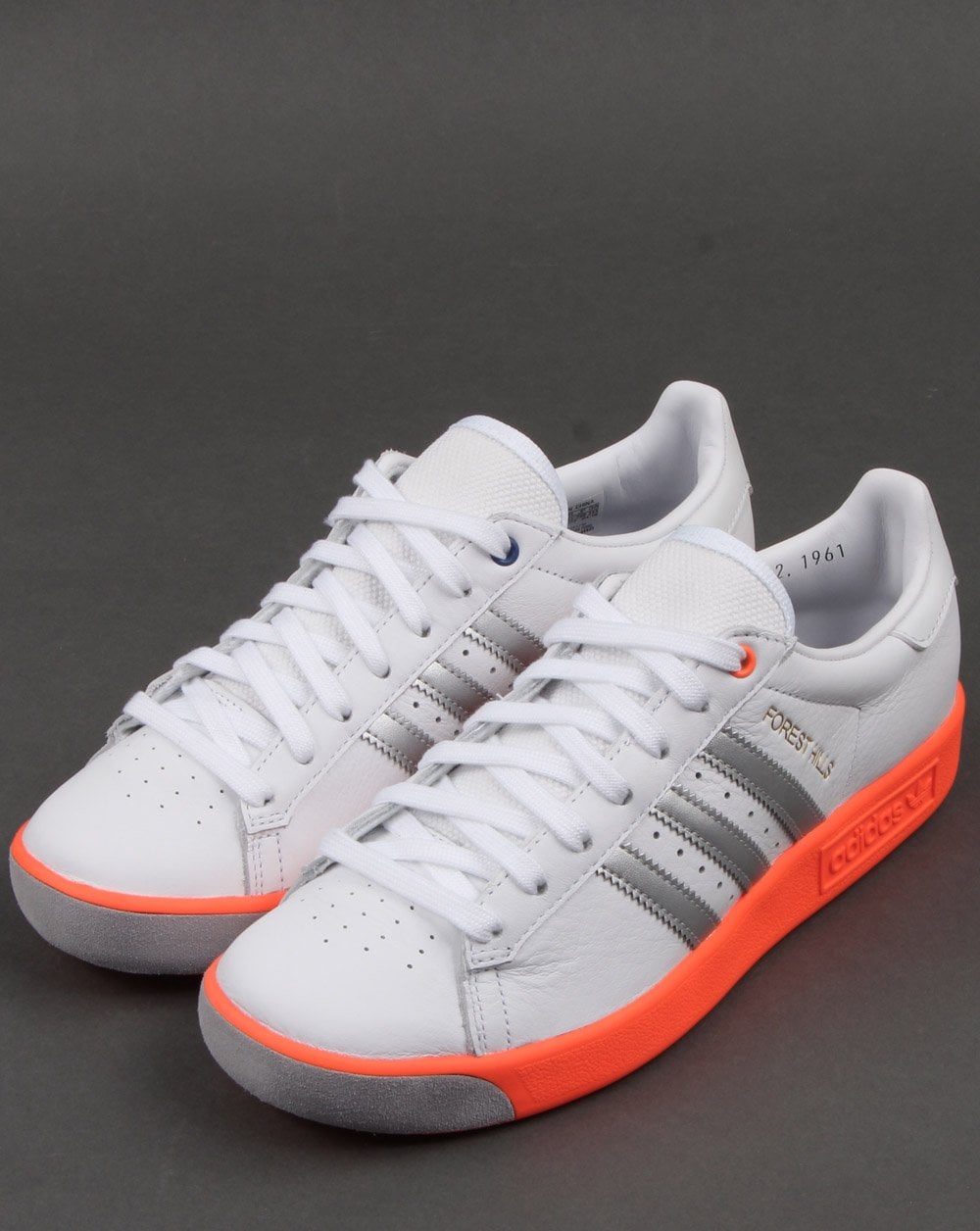 Adidas Forest Hills Trainers White/Silver/Orange