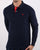 Gant Contrast Long Sleeve Polo Shirt Evening Blue
