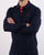 Gant Contrast Long Sleeve Polo Shirt Evening Blue