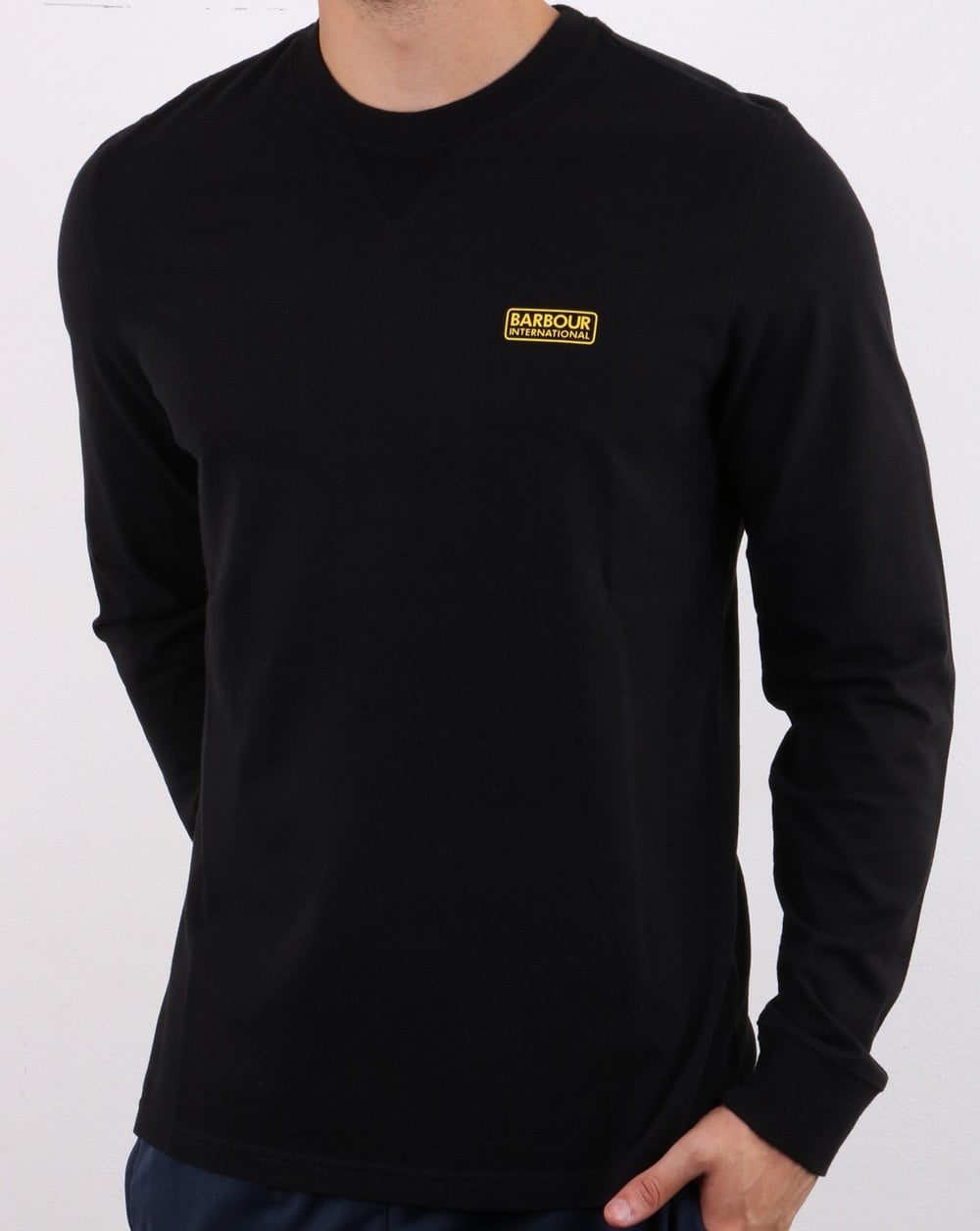 Barbour International Long Sleeve Logo Tee Black