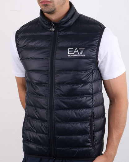 Emporio Armani EA7 Core Logo Zip Down Vest Night Blue