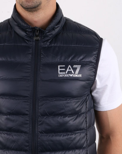Emporio Armani EA7 Core Logo Zip Down Vest Night Blue
