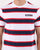 Ellesse Stripe T Shirt White/Navy/Red