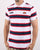 Ellesse Bold Stripe Polo Shirt White/navy/red