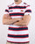 Ellesse Bold Stripe Polo Shirt White/navy/red