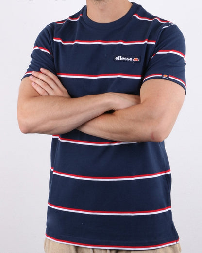 Ellesse Twin Stripe T Shirt Navy