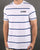 Ellesse Twin Stripe T Shirt White - Blue