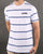 Ellesse Twin Stripe T Shirt White - Blue