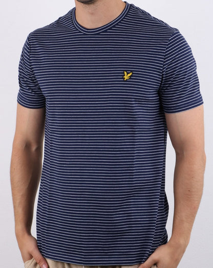 Lyle And Scott Fine Stripe T-shirt Navy