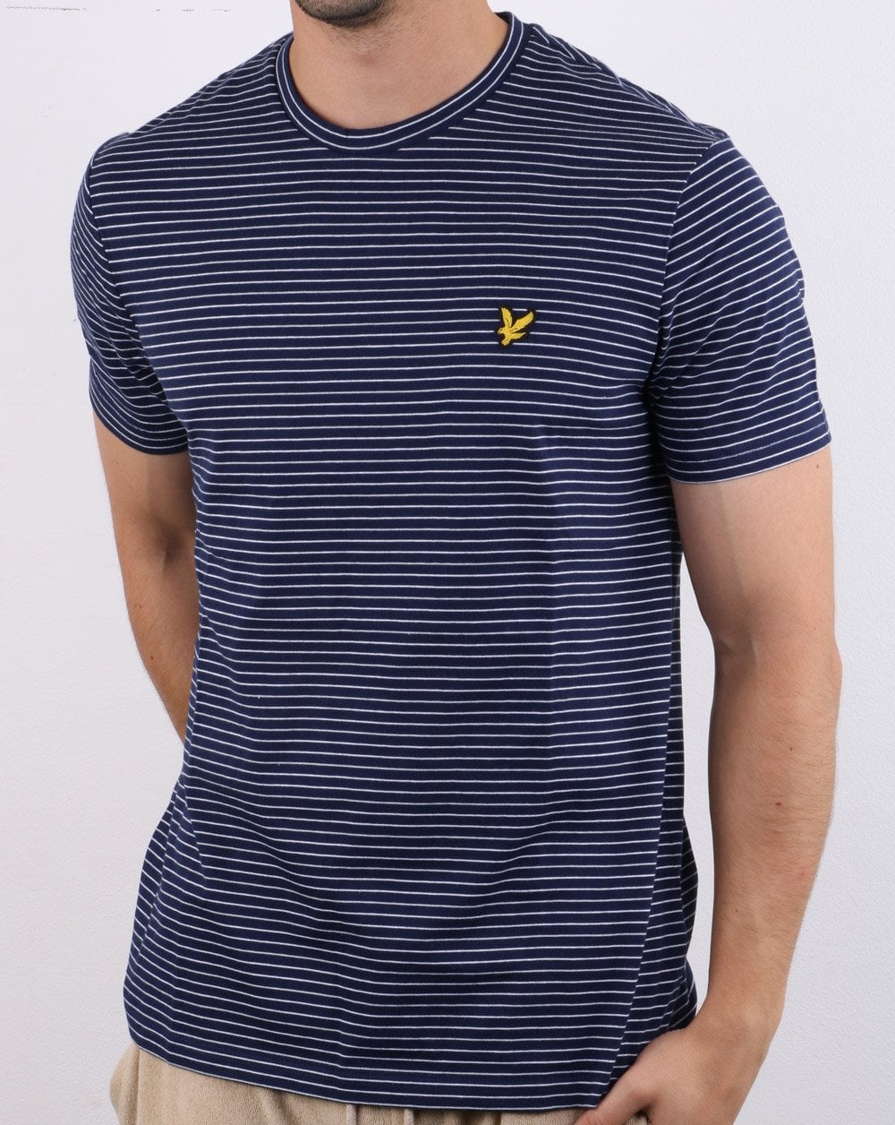 Lyle And Scott Fine Stripe T-shirt Navy