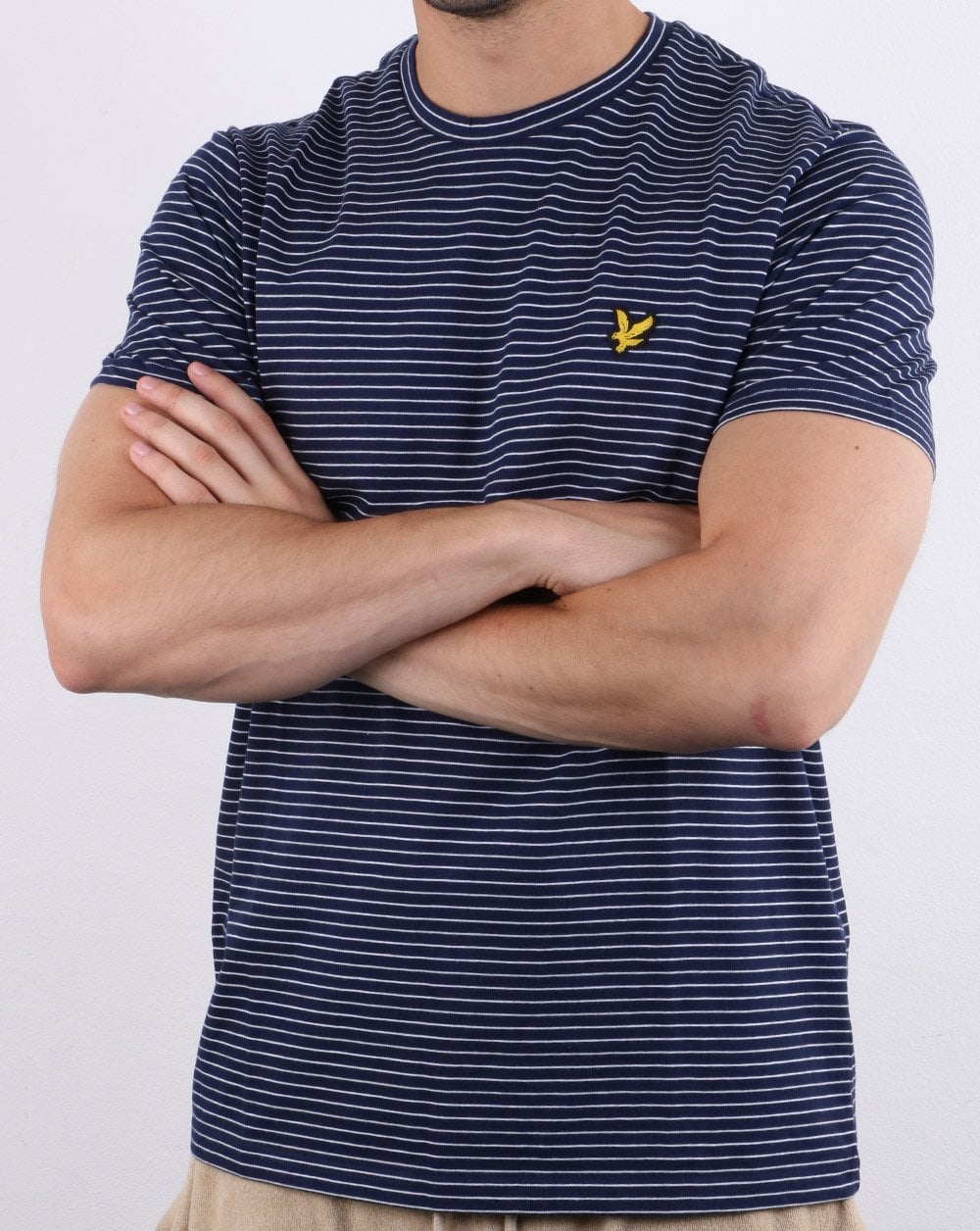 Lyle And Scott Fine Stripe T-shirt Navy