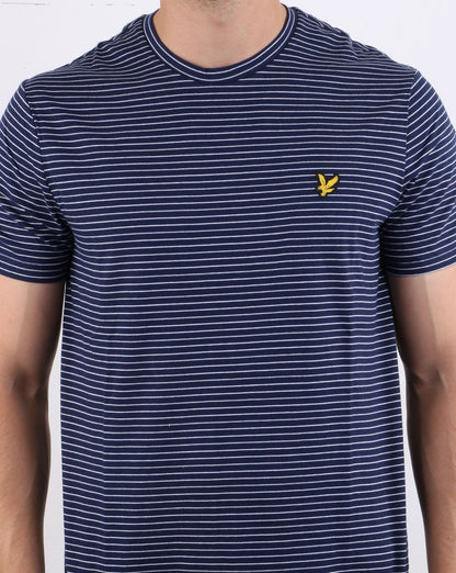 Lyle And Scott Fine Stripe T-shirt Navy
