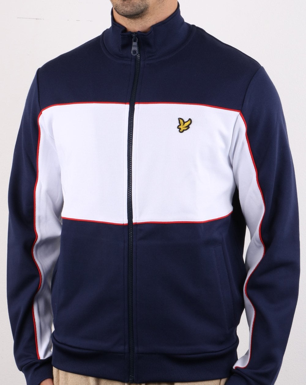 Lyle And Scott Colour Block Track Jacket Navy