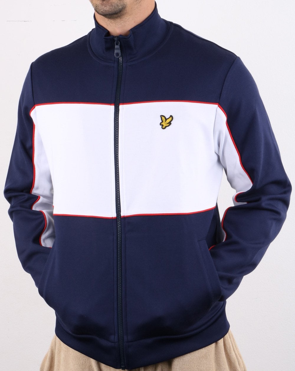 Lyle And Scott Colour Block Track Jacket Navy