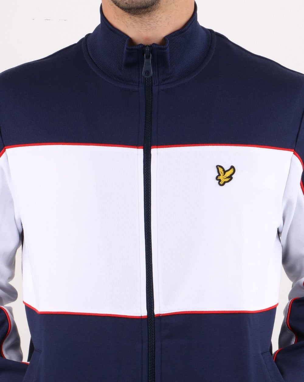 Lyle And Scott Colour Block Track Jacket Navy