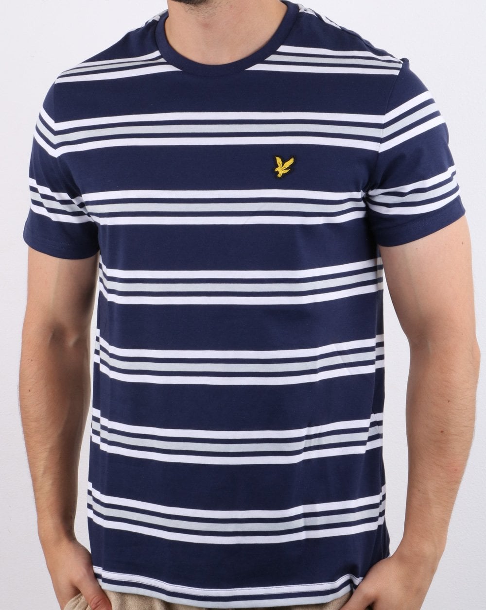 Lyle And Scott Multi Stripe T-shirt Navy