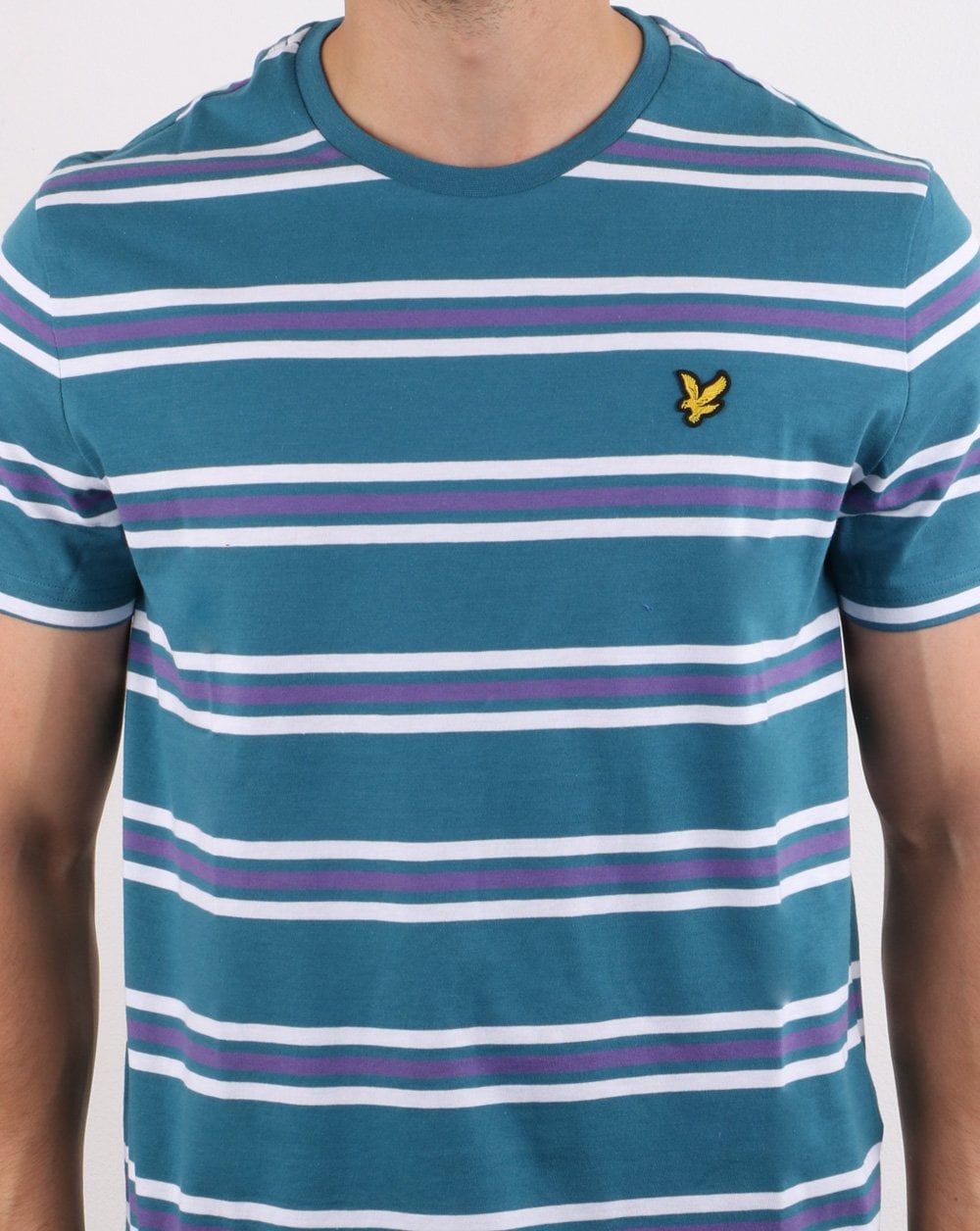 Lyle And Scott Multi Stripe T-shirt Teal