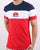 Ellesse Block T Shirt Red/white/navy