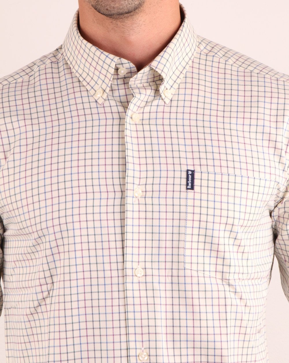 Barbour Tattersall Shirt Purple