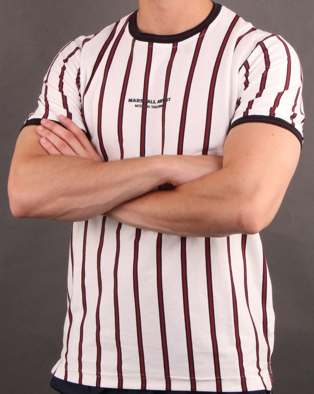 Marshall Artist Pin Stripe T-shirt White