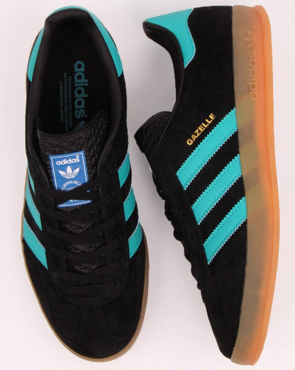 Adidas Gazelle Indoor Trainers Black/ Aqua