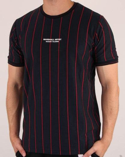 Marshall Artist Pin Stripe T-shirt Navy