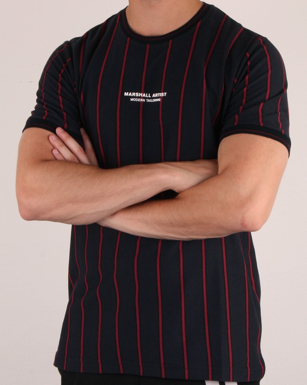 Marshall Artist Pin Stripe T-shirt Navy