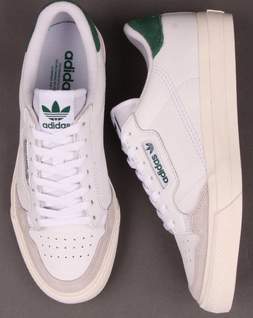 adidas gazelle silver green womens adidas Mens Continental 80 - White-Grey -Size