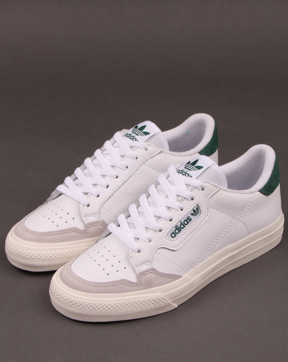 Adidas Continental Vulc Trainers White/Green