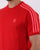 Adidas Originals 3 Stripe T Shirt Scarlet Red