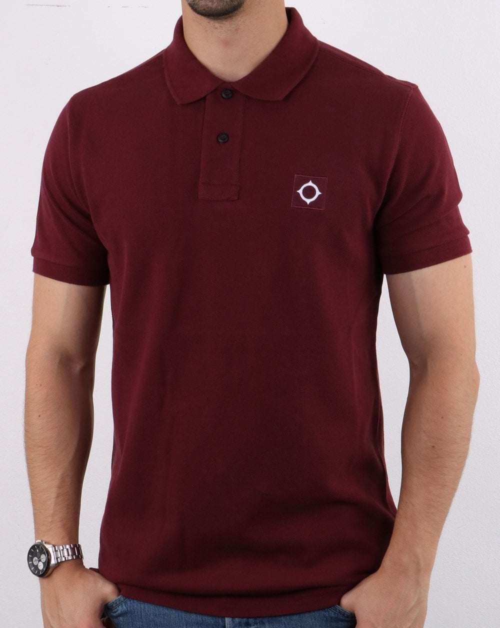 Ma.strum Pique Polo Deep Red