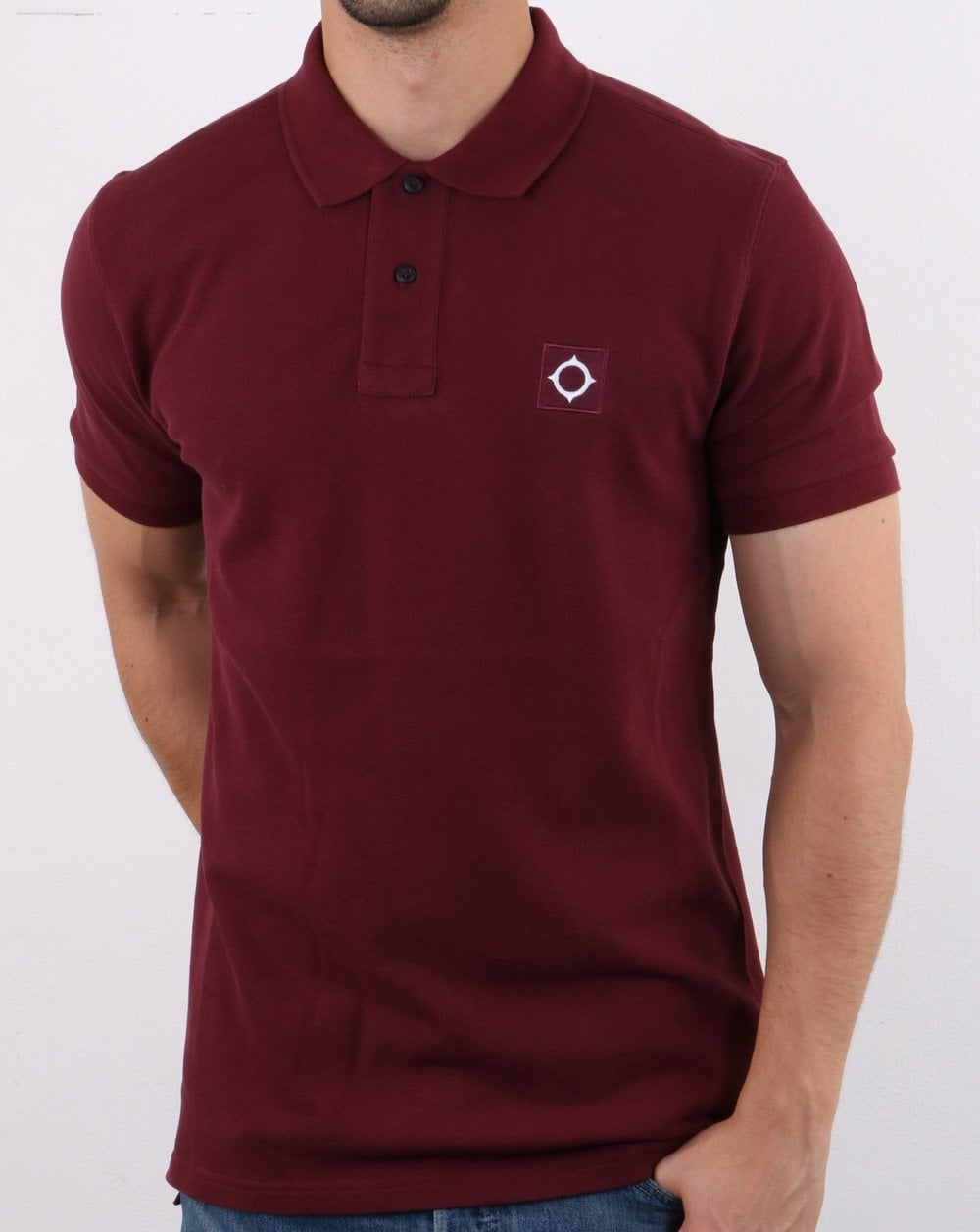 Ma.strum Pique Polo Deep Red