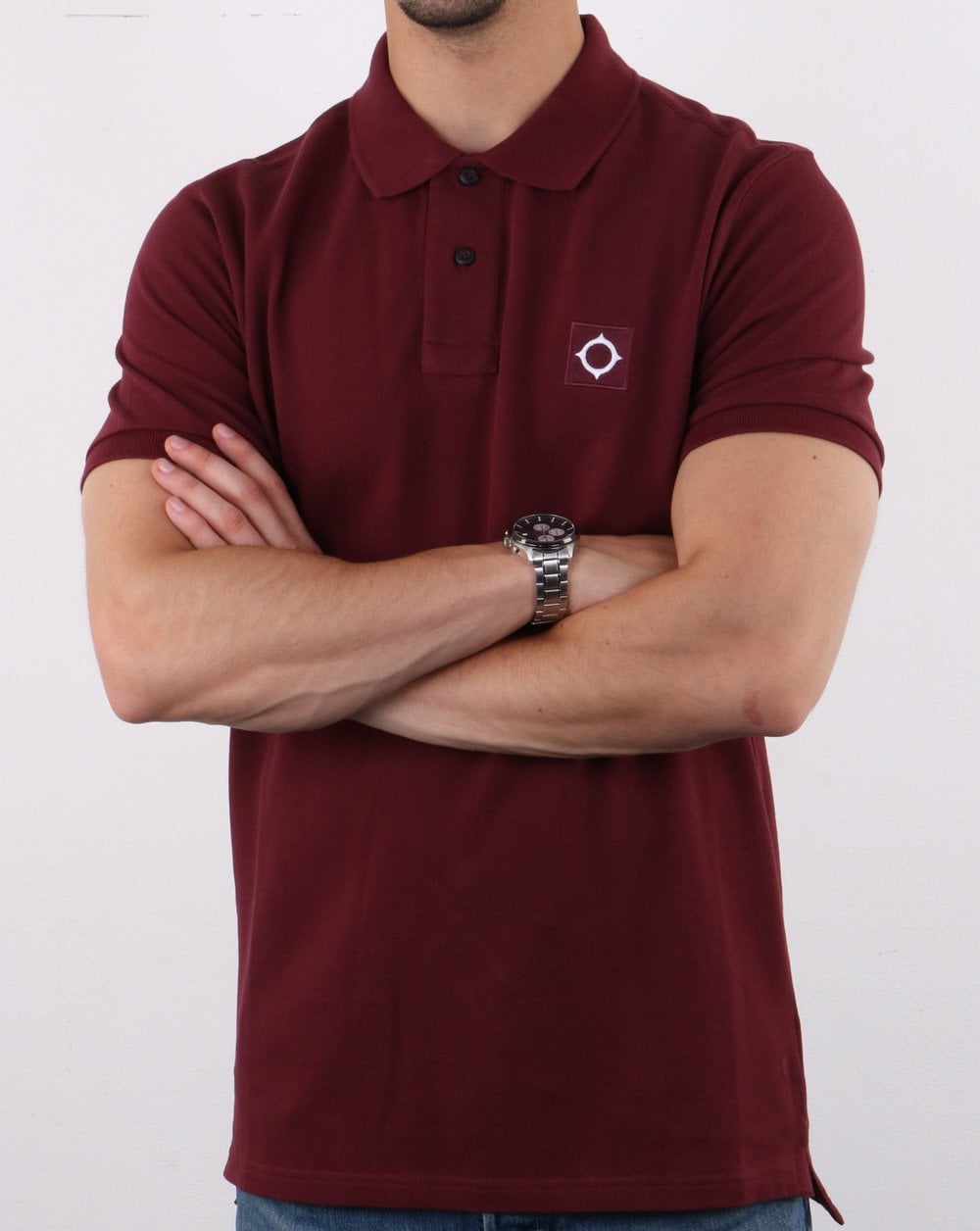 Ma.strum Pique Polo Deep Red