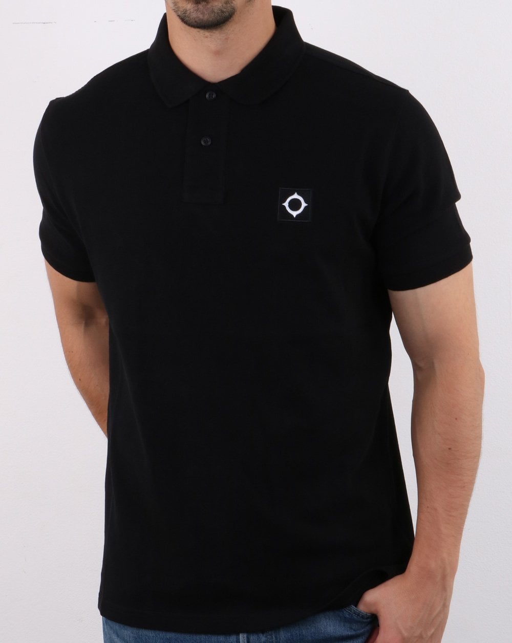 Ma.strum Pique Polo Black